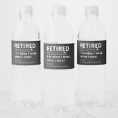 Étiquette Pour Bouteilles D'eau définition à la retraite, drôle de retraite, retra (Bouteilles)
