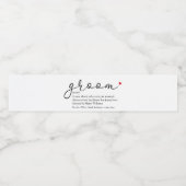 Étiquette Pour Bouteilles D'eau Définition de la chambre, Bachelor Party, Mariage (Étiquettes simples)