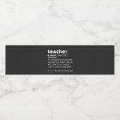 Étiquette Pour Bouteilles D'eau Définition de l'enseignant - Drôle Enseignant Ense (Étiquettes simples)