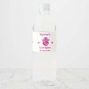 Étiquette Pour Bouteilles D'eau Dernier Rodéo Pink Disco Cowgirl Enterrement de Vi