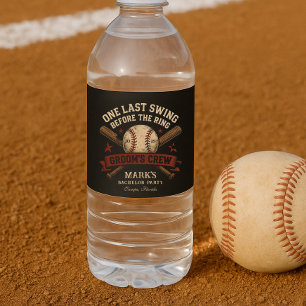 Étiquette Pour Bouteilles D'eau Dernière Swing Baseball Bachelor Party