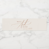 Étiquette Pour Bouteilles D'eau Désert de Whimsical | Beige (Étiquettes simples)