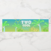 Étiquette Pour Bouteilles D'eau Deux Cool 2e anniversaire (Étiquettes simples)