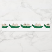 Étiquette Pour Bouteilles D'eau Deux petits pois dans un pod Twins Baby (Étiquettes simples)