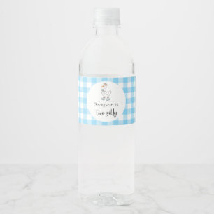 Étiquette Pour Bouteilles D'eau Deux sots Oie Bleu Anniversaire