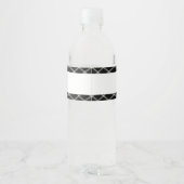 Étiquette Pour Bouteilles D'eau Diamants blancs et noirs Sentiment romantique (Dos)