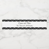 Étiquette Pour Bouteilles D'eau Diamants blancs et noirs Sentiment romantique (Étiquettes simples)