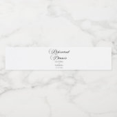 Étiquette Pour Bouteilles D'eau Dîner de répétition Mariage de script élégant (Étiquettes simples)