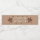 Étiquette Pour Bouteilles D'eau Dino Dig Excavation Hydration Anniversaire Fête (Étiquettes simples)