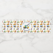 Étiquette Pour Bouteilles D'eau Dinosaur Construction Crew fête d'anniversaire (Étiquettes simples)