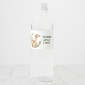 Étiquette Pour Bouteilles D'eau Dinosaur en ruines fête d'anniversaire (Devant)