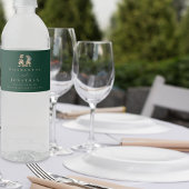 Étiquette Pour Bouteilles D'eau Dinosaur Thème Mariage Vert foncé