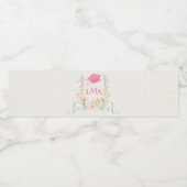 Étiquette Pour Bouteilles D'eau Diplôme de monogramme de l'artiste (Étiquettes simples)