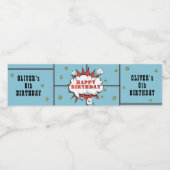 Étiquette Pour Bouteilles D'eau Discours comique Superhero Cloud Boy Anniversaire (Étiquettes simples)