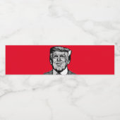 ÉTIQUETTE POUR BOUTEILLES D'EAU DONALD TRUMP (Étiquettes simples)
