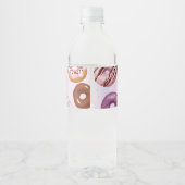 Étiquette Pour Bouteilles D'eau Donuts et Diapeurs Bébé Sprinkle Douche (Dos)