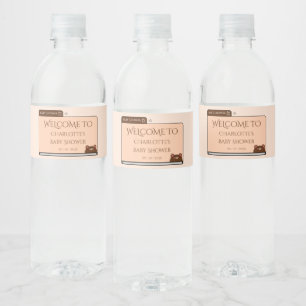 Étiquette Pour Bouteilles D'eau Douce Baby Brown Bear Ecran d'Ordinateur Baby Show