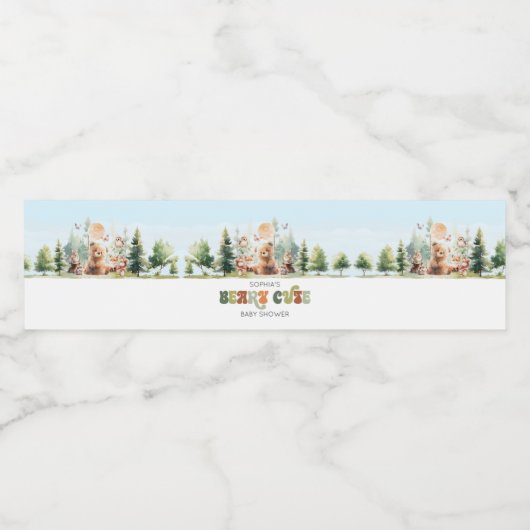 Étiquette Pour Bouteilles D'eau Douce Fête de Naissance en Forêt Enchantée (Étiquettes simples)