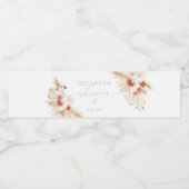 Étiquette Pour Bouteilles D'eau Douche Boho Beige (Étiquettes simples)