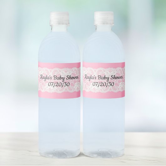 Étiquette Pour Bouteilles D'eau Douche rose