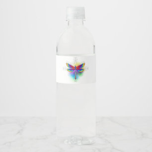 Étiquette Pour Bouteilles D'eau Dragonfly en arc-en-ciel