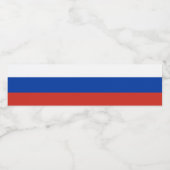 Étiquette Pour Bouteilles D'eau Drapeau de la Russie (Étiquettes simples)
