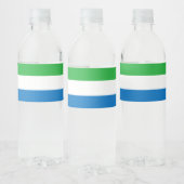 Étiquette Pour Bouteilles D'eau drapeau de la Sierra Leone (Bouteilles)