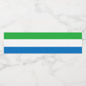 Étiquette Pour Bouteilles D'eau drapeau de la Sierra Leone (Étiquettes simples)