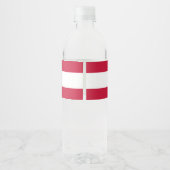 Étiquette Pour Bouteilles D'eau Drapeau du Danemark (Dos)