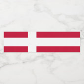 Étiquette Pour Bouteilles D'eau Drapeau du Danemark (Étiquettes simples)