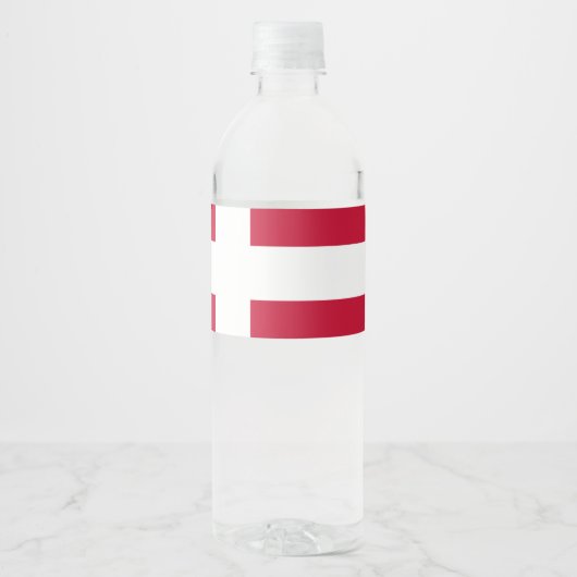 Étiquette Pour Bouteilles D'eau Drapeau du Danemark (Devant)