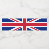 Étiquette Pour Bouteilles D'eau Drapeau du Royaume-Uni (Étiquettes simples)