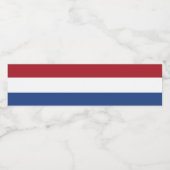 Étiquette Pour Bouteilles D'eau Drapeau Pays-Bas (Étiquettes simples)