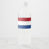 Étiquette Pour Bouteilles D'eau Drapeau Pays-Bas (Devant)