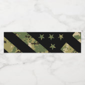 Étiquette Pour Bouteilles D'eau Drapeau US du Camouflage numérique militaire (Étiquettes simples)