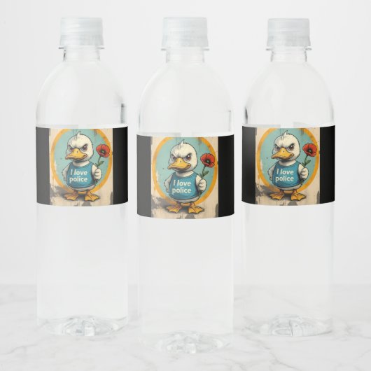 Étiquette Pour Bouteilles D'eau drôle canard (Bouteilles)