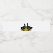 Étiquette Pour Bouteilles D'eau Ducks : Cayuga Pair (Étiquettes simples)