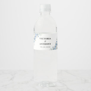 Étiquette Pour Bouteilles D'eau Dusty Blue Ivory Mariage bouteille d'eau Étiquette