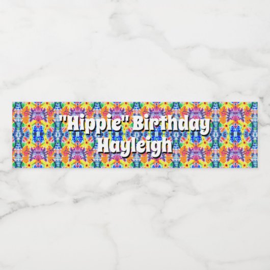 Étiquette Pour Bouteilles D'eau Dye cravate (Étiquettes simples)