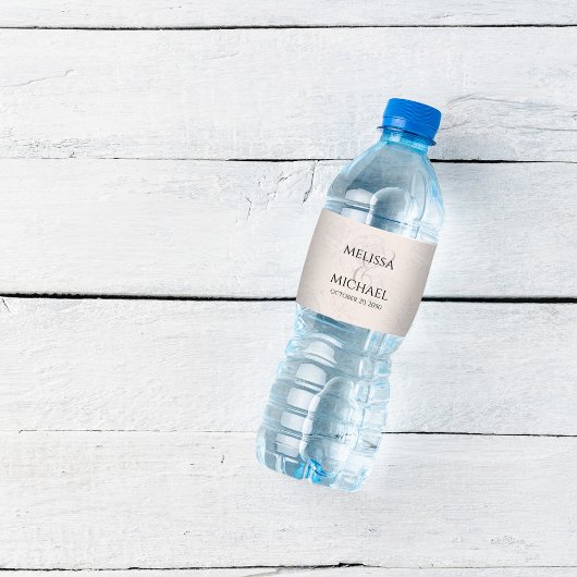 Étiquette Pour Bouteilles D'eau Eau Mariage flou flush sur mesure