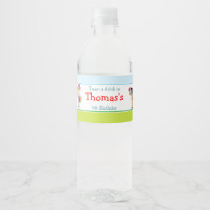 Étiquette Pour Bouteilles D'eau Écoutez Ye Blonde mignon Chevalier