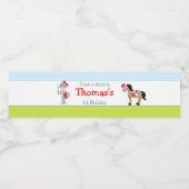 Étiquette Pour Bouteilles D'eau Écoutez Ye Brunette Cute Knight (Étiquettes simples)