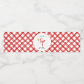 Étiquette Pour Bouteilles D'eau Editable Crawfish Water Bottle Labels (Étiquettes simples)