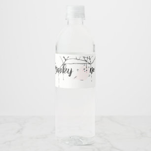 Étiquette Pour Bouteilles D'eau Éffrayant   Halloween 1er anniversaire   Rose mini