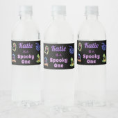 Étiquette Pour Bouteilles D'eau Éffrayant Halloween brillant noir Anniversaire (Bouteilles)