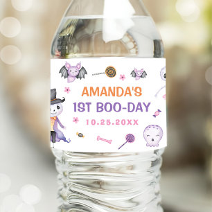 Étiquette Pour Bouteilles D'eau Éffrayant Halloween Ghost 1er fête d'anniversaire