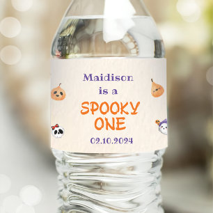 Étiquette Pour Bouteilles D'eau Éffrayant Halloween mignon fantôme
