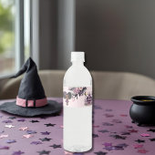 Étiquette Pour Bouteilles D'eau Éffrayante fille d'anniversaire gothique afro-puff