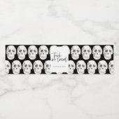 Étiquette Pour Bouteilles D'eau Effrayer Scull Trick ou traitement | Parti Hallowe (Étiquettes simples)