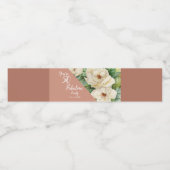 Étiquette Pour Bouteilles D'eau Elégant 50 Et Fabuleux Rose Gold Anniversaire Flor (Étiquettes simples)